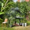 Halls Serre De Jardin En Aluminium Et Verre Trempé Qube 68 Noir 5,1 M² -Garanta Jardin Magasin serre jardin aluminium verre trempe qube 68 noir 51m 1