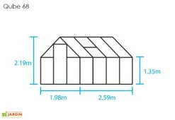 Halls Serre De Jardin En Aluminium Et Verre Trempé Qube 68 Noir 5,1 M² 11 Halls Serre De Jardin En Aluminium Et Verre Trempé Qube 68 Noir 5,1 M² -Garanta Jardin Magasin serre jardin aluminium verre trempe qube 68 noir 51m 3