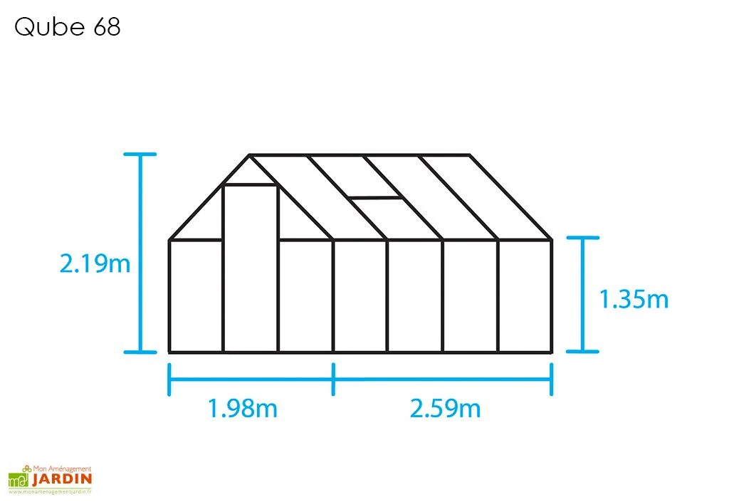 Halls Serre De Jardin En Aluminium Et Verre Trempé Qube 68 Noir 5,1 M² 6 Halls Serre De Jardin En Aluminium Et Verre Trempé Qube 68 Noir 5,1 M² – Image 4