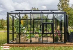 Serre De Jardin En Bois Et Verre Trempé – Myosotis 12 Serre De Jardin En Bois Et Verre Trempé – Myosotis -Garanta Jardin Magasin serre jardin bois verre trempe stali 9m2