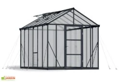 Serre De Jardin En Aluminium Et Polycarbonate Glory 8,9 M² - Grise -Garanta Jardin Magasin serre jardin glory 9m2 palram canopia