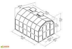 Serre De Jardin Polycarbonate Et PVC 10 M² – Grand Gardener 8x12 12 Serre De Jardin Polycarbonate Et PVC 10 M² – Grand Gardener 8x12 -Garanta Jardin Magasin serre jardin grand gardener 8x12 1 1