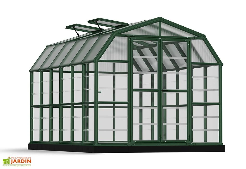 Serre De Jardin Polycarbonate Et PVC 10 M² – Grand Gardener 8x12 4 Serre De Jardin Polycarbonate Et PVC 10 M² – Grand Gardener 8x12 – Image 2