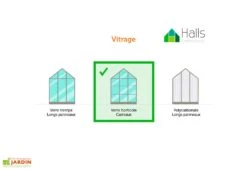 Halls Serre De Jardin En Aluminium Et Verre Horticole Popular 106 (6,2 M²) 12 Halls Serre De Jardin En Aluminium Et Verre Horticole Popular 106 (6,2 M²) -Garanta Jardin Magasin serre jardin halls verre horticole carreaux 2