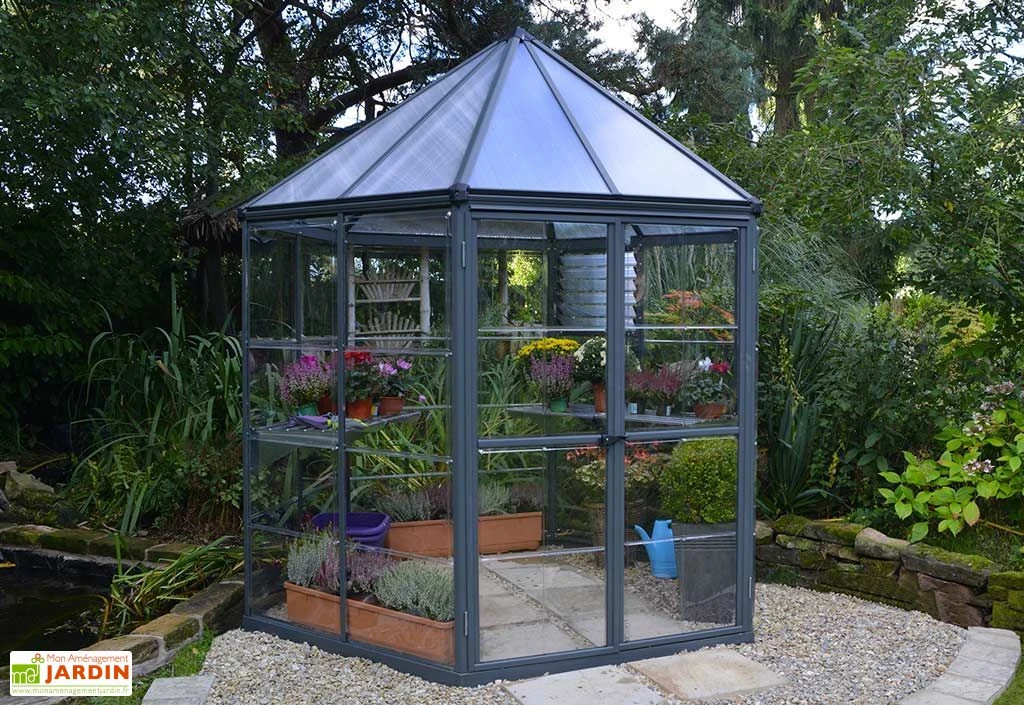 Serre De Jardin Hexagonale Aluminium/Polycarbonate Oasis 3,8 M² 3 Serre De Jardin Hexagonale Aluminium/Polycarbonate Oasis 3,8 M²
