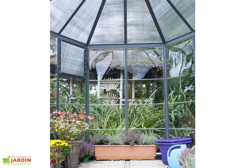 Serre De Jardin Hexagonale Aluminium/Polycarbonate Oasis 3,8 M² 6 Serre De Jardin Hexagonale Aluminium/Polycarbonate Oasis 3,8 M² – Image 4
