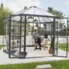 Serre De Jardin Hexagonale Aluminium/polycarbonate Oasis 8 M² - Grise 1 Serre De Jardin Hexagonale Aluminium/polycarbonate Oasis 8 M² - Grise -Garanta Jardin Magasin serre jardin hexagonale polycarbonate bureau palram