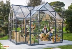 Serre De Jardin Polycarbonate Et Aluminium Victory Orangerie - 11 M² -Garanta Jardin Magasin serre jardin orangerie palram 1