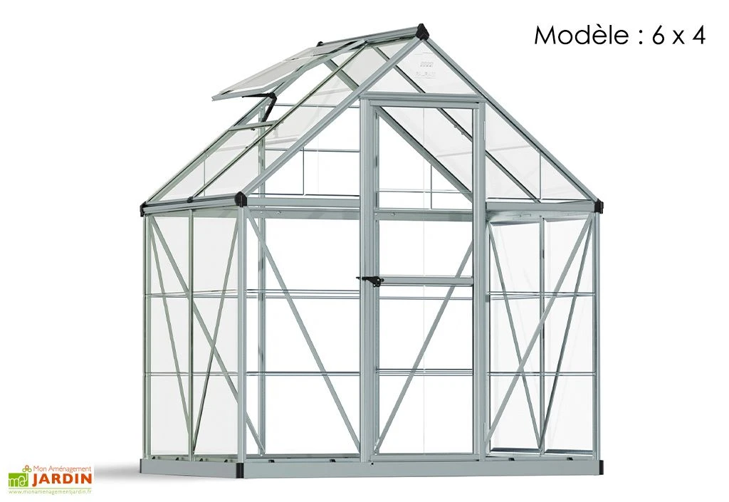 Serre De Jardin Polycarbonate Harmony Palram - Canopia Argent 4 Serre De Jardin Polycarbonate Harmony Palram - Canopia Argent – Image 2