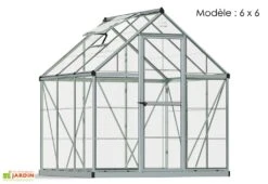 Serre De Jardin Polycarbonate Harmony Palram - Canopia Argent 11 Serre De Jardin Polycarbonate Harmony Palram - Canopia Argent -Garanta Jardin Magasin serre jardin palram canopia harmony silver 6x6 1