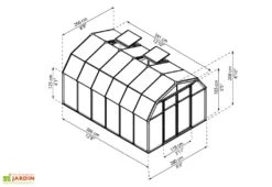 Serre De Jardin Polycarbonate Et PVC 4 X 2,5 M – Hobby Gardener 8x12 -Garanta Jardin Magasin serre jardin palram canopia hobby gardener 8x12 2