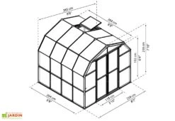 Serre De Jardin Polycarbonate Et PVC 2,5 X 2,5 M – Grand Gardener 8x8 -Garanta Jardin Magasin serre jardin palram canopia hobby gardener transparent 8x8 2