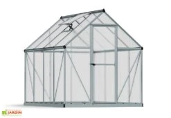 Serre De Jardin Grise Polycarbonate Aluminium 2,5 X 2 M – Mythos 6x8 -Garanta Jardin Magasin serre jardin palram canopia mythos 6x8 2