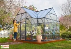 Serre De Jardin Polycarbonate Et Aluminium Victory Orangerie - 11 M² -Garanta Jardin Magasin serre jardin palram polycarbonate aluminium orangerie 9m2 2