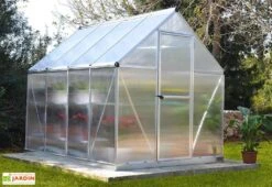 Serre De Jardin Grise Polycarbonate Aluminium 2,5 X 2 M – Mythos 6x8 -Garanta Jardin Magasin serre jardin polycarbonate aluminium gris mythos palram 2x2m 3