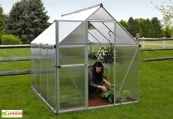 Serre De Jardin Grise Polycarbonate Aluminium 2,5 X 2 M – Mythos 6x8 -Garanta Jardin Magasin serre jardin polycarbonate aluminium gris mythos palram 2x2m 5