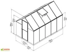 Serre De Jardin Grise Polycarbonate Aluminium 3 X 2 M – Mythos 6x10 12 Serre De Jardin Grise Polycarbonate Aluminium 3 X 2 M – Mythos 6x10 -Garanta Jardin Magasin serre jardin polycarbonate aluminium gris mythos palram 3x2m