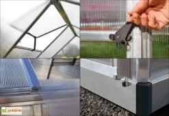 Serre De Jardin Grise Polycarbonate Aluminium 2 X 2 M – Mythos 6x6 -Garanta Jardin Magasin serre jardin polycarbonate aluminium grise 2m mythos 6x6 palram 4