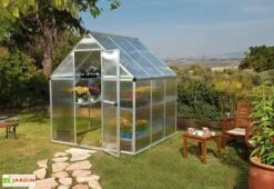 Serre De Jardin Grise Polycarbonate Aluminium 2 X 2 M – Mythos 6x6 -Garanta Jardin Magasin serre jardin polycarbonate alveolaire 1