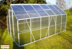 Serre De Jardin En Aluminium Et Polycarbonate – Diamant Gris 126 12 Serre De Jardin En Aluminium Et Polycarbonate – Diamant Gris 126 -Garanta Jardin Magasin serre jardin polycarbonate diamant 126 base acier 190x380x195cm 7m2 3