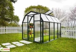 Serre De Jardin Verte Polycarbonate Et PVC – Eco Grow 9 Serre De Jardin Verte Polycarbonate Et PVC – Eco Grow -Garanta Jardin Magasin serre jardin polycarbonate palram ecogrow