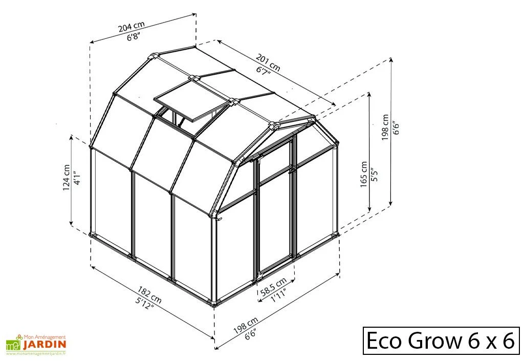 Serre De Jardin Verte Polycarbonate Et PVC – Eco Grow 6 Serre De Jardin Verte Polycarbonate Et PVC – Eco Grow – Image 4