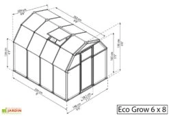 Serre De Jardin Verte Polycarbonate Et PVC – Eco Grow 13 Serre De Jardin Verte Polycarbonate Et PVC – Eco Grow -Garanta Jardin Magasin serre jardin polycarbonate palram ecogrow 6x8 1 1