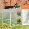 Serre Tunnel Tonneau En Polyéthylène 27 M² - 4 Saisons 9 X 3 M -Garanta Jardin Magasin serre jardin tunnel polyethylene tonneau 4 saisons 300x900cm