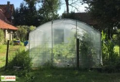Serre Tunnel Tonneau En Polyéthylène 22,5 M² - 4 Saisons 7,5 X 3 M -Garanta Jardin Magasin serre jardin tunnel polyethylene tonneau 4 saisons 3m 2 3
