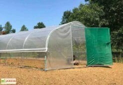 Serre Tunnel Tonneau En Polyéthylène 60 M² - 5ème Saison 12 X 5 M -Garanta Jardin Magasin serre jardin tunnel polyethylene tonneau 5 saison 5m 1 5