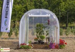 Serre De Jardin Tunnel Richel 2x3 Pied Droit 2x180µ 1 Porte -Garanta Jardin Magasin serre jardin tunnel richel 2x3m pied droit 1porte 2