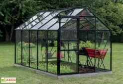 Serre Jardin Aluminium Verre Lily 6,2 M² – Plusieurs Coloris -Garanta Jardin Magasin serre jardin verre aluminium lily introgrow 3