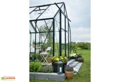 Halls Serre De Jardin En Aluminium Et Verre Trempé Magnum 128 – 9,9 M² -Garanta Jardin Magasin serre jardin verre trempe halls