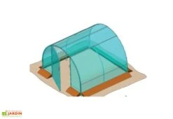 Serre De Jardin Tunnel Richel 3x3 Pied Droit 2x180µ 1 Porte -Garanta Jardin Magasin serre richel 2
