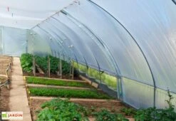 Serre Tunnel En Acier Et Polyéthylène Bretagne Avec Aérations – Largeur 5,80 M -Garanta Jardin Magasin serre tunnel acier polyethylene bretagne aerations largeur 580m