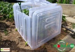 Serre De Jardin Tunnel De Culture : Bases + Embouts + Piquets (79 X 59 X 50 Cm) -Garanta Jardin Magasin serre tunnel jardin modulo 60 bases embouts piquets 2