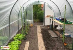 Serre Tunnel Tonneau En Polyéthylène 18 M² - Jardinière 6 X 3 M -Garanta Jardin Magasin serre tunnel jardiniere tonneau polyethylene 3m interieur 2