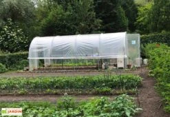 Serre Tunnel Tonneau En Polyéthylène 18 M² - Jardinière 6 X 3 M
