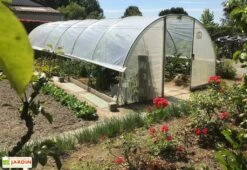 Serre Tunnel Tonneau En Polyéthylène 33 M² - Mini 9 X 3,7 M