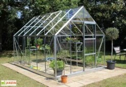 Halls Serre De Jardin En Aluminium Et Verre Horticole Universal 128 – 9,9 M² -Garanta Jardin Magasin serre verre horticole universal 128