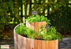 Spirale Aromatique – Jardinière En Bois De Mélèze Ø55 Cm -Garanta Jardin Magasin spirale aromatique bois meleze 55cm