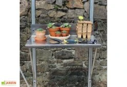 Table De Rempotage En Aluminium Pour Serre Lams – 80 X 50 Cm -Garanta Jardin Magasin table de rempotage aluminium 2