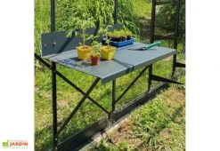 Table De Rempotage En Aluminium Pour Serre Lams – 80 X 50 Cm -Garanta Jardin Magasin table de rempotage aluminium