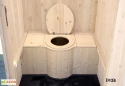 Toilettes Sèches Extérieures En Bois 120 X 105 X 215 Cm - Ventarèl -Garanta Jardin Magasin toilettes seches deux bacs