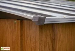 Abri De Jardin En Acier Galvanisé Imitation Bois 7 M² -Garanta Jardin Magasin toiture abri jardin acier galvanise imitation bois