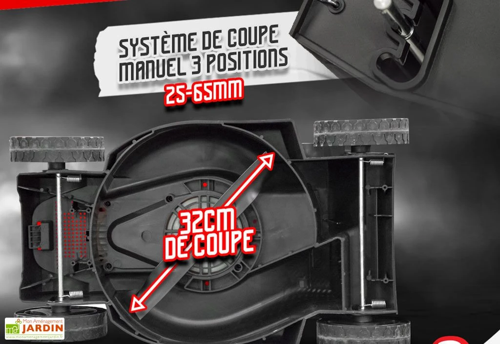 Tondeuse à Gazon électrique 1300 W 32 Cm + Bac 25 L 5 Tondeuse à Gazon électrique 1300 W 32 Cm + Bac 25 L – Image 3