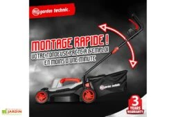 Tondeuse Electrique 1500W 37cm -Garanta Jardin Magasin tondeuse gazon electrique elem garden tde1537p montage facile
