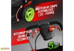 Tondeuse à Gazon Sans Fil PowerShared 2x 20V 34 Cm - Sans Batterie -Garanta Jardin Magasin tondeuse gazon sans fil powershared constructor 3