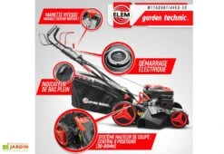 Tondeuse à Gazon Thermique Autotractée 144,3 CC – 46 Cm 11 Tondeuse à Gazon Thermique Autotractée 144,3 CC – 46 Cm -Garanta Jardin Magasin tondeuse gazon thermique elem garden wttac46t144es 22 hauteur coupe reglable