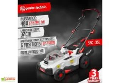 Tondeuse à Gazon Électrique Sans Fil + 2 Batteries 20V -Garanta Jardin Magasin tondeuse sans fil 40v elem garden tde40v37 li2bf